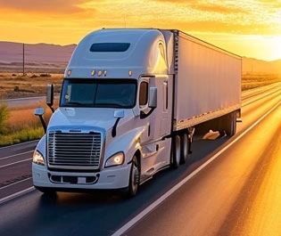 Logistics Truck cruising the road, Lake Havasu City