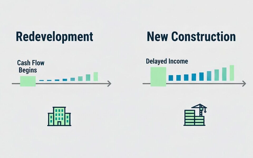 redevelopment-cash-flow-versus-new-construction-timeline